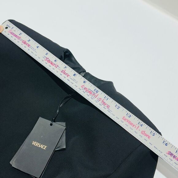 Versace Hourglass Grain De Poudre Suit Mini Dress Black Wool 38/ 2 NWT $3025 - Picture 13 of 14